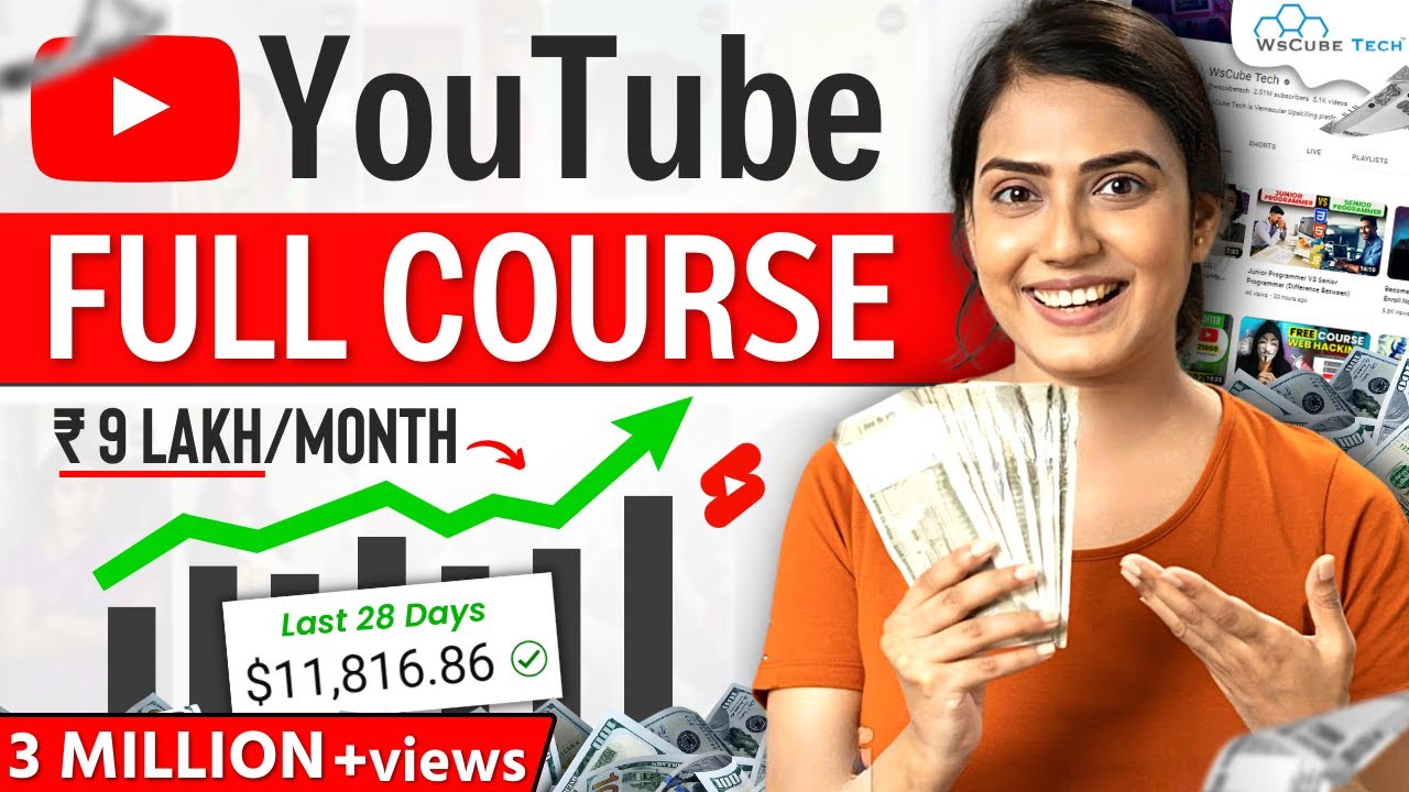 YouTube Full Course [FREE] | How to Grow Your YouTube Channel Fast in 2023 & Earn Money – WsCube Tech